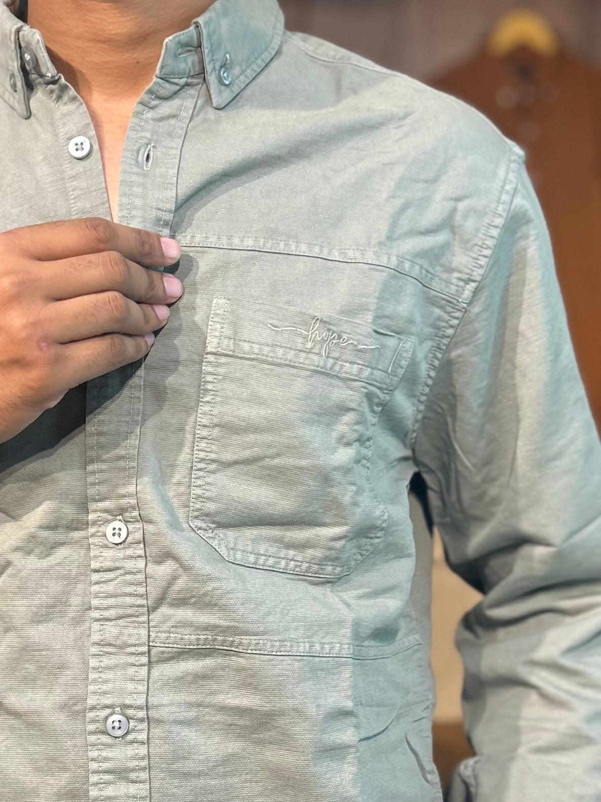Sea Green RFD Denim shirt