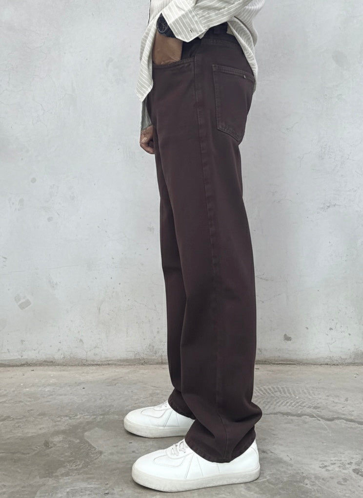 Brown Straight fit jeans