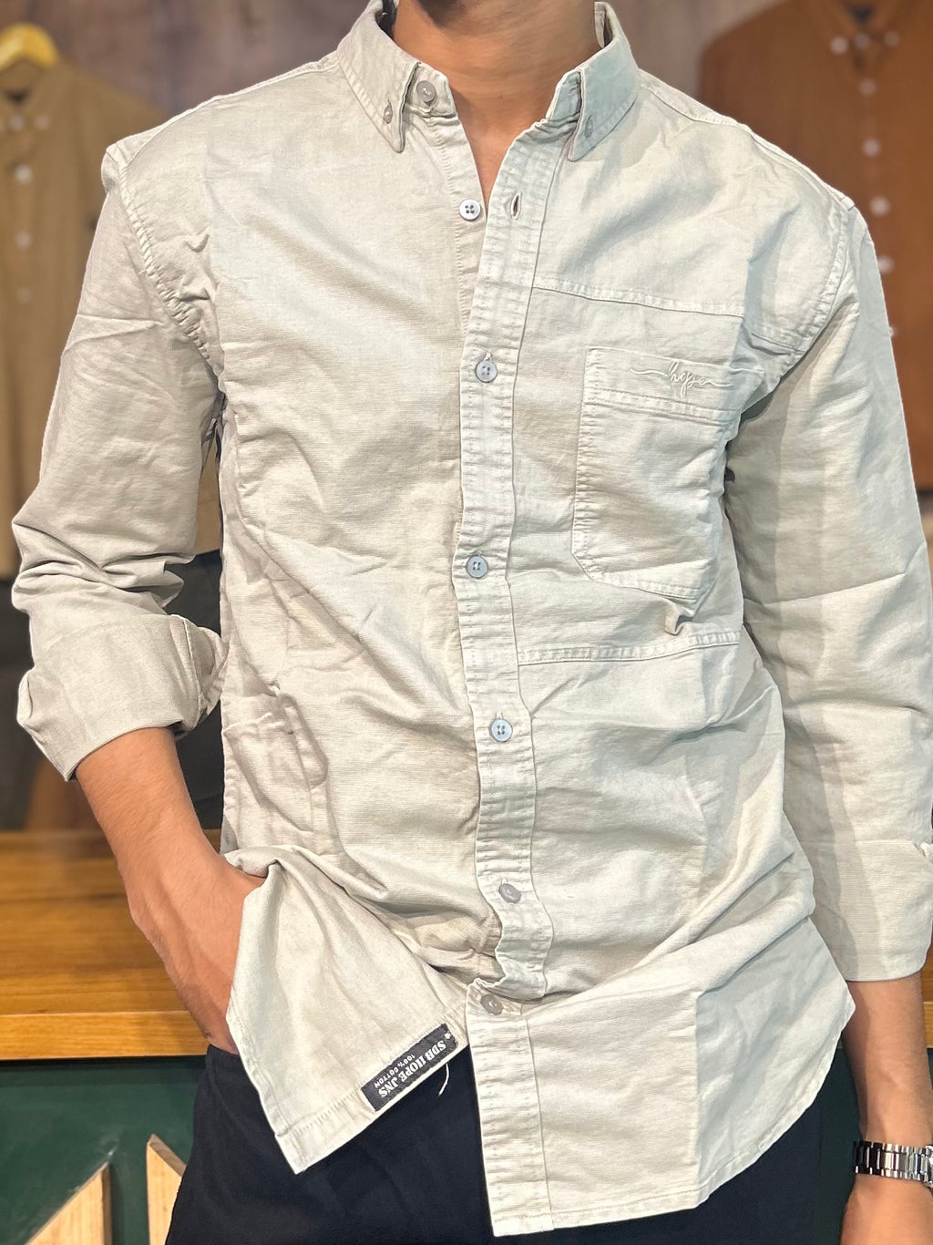 Beige RFD Denim shirt