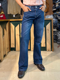 Shaded Bootcut Jeans (dark Blue)