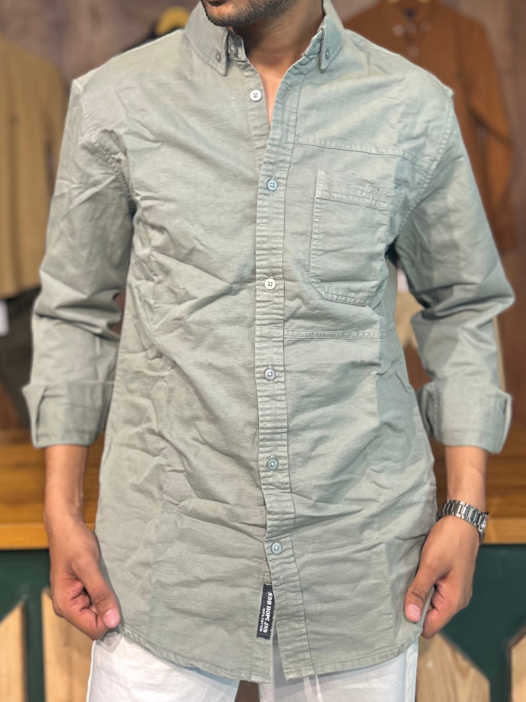 Sea Green RFD Denim shirt