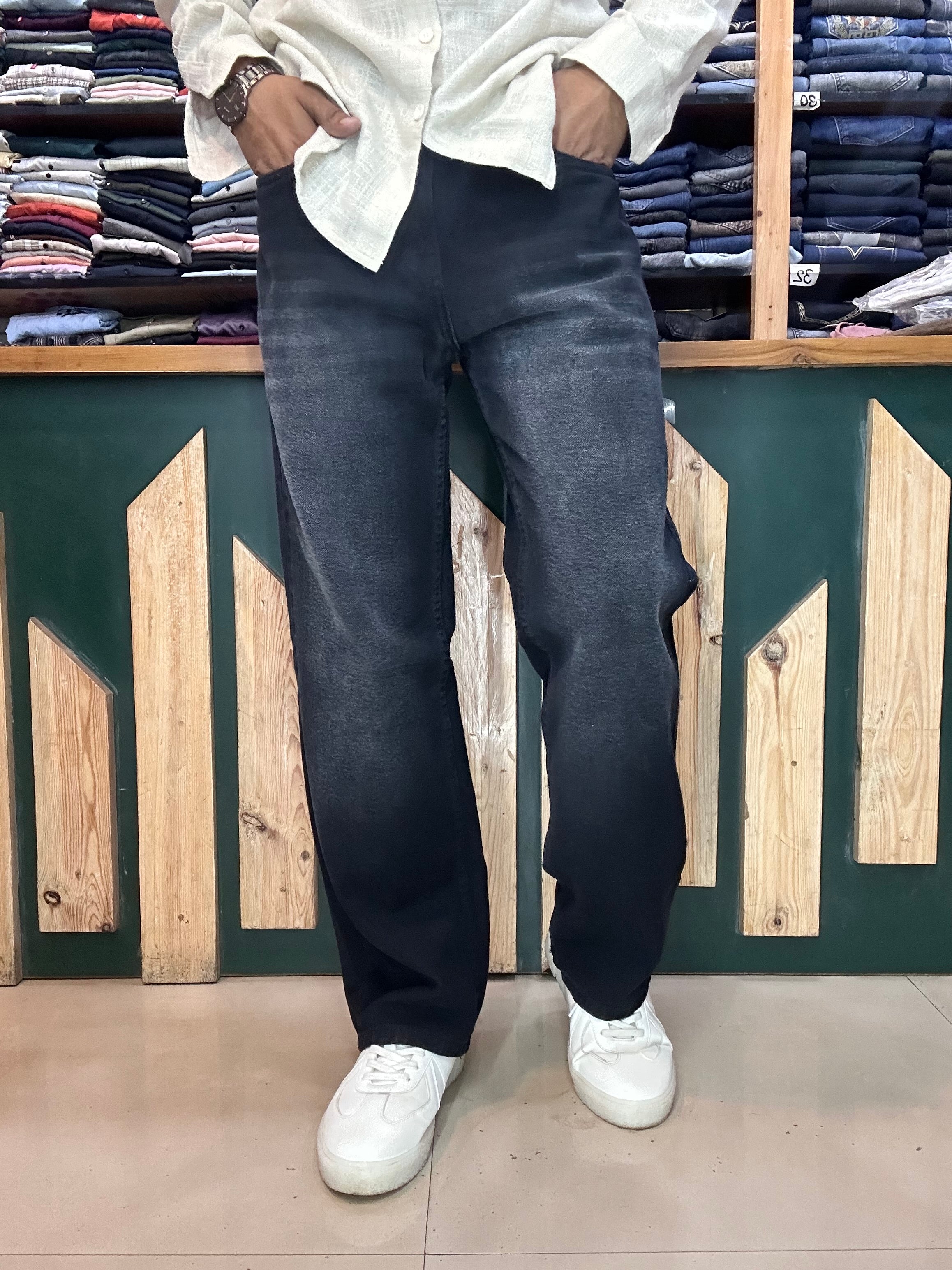 Light blue Straight fit denim jeans