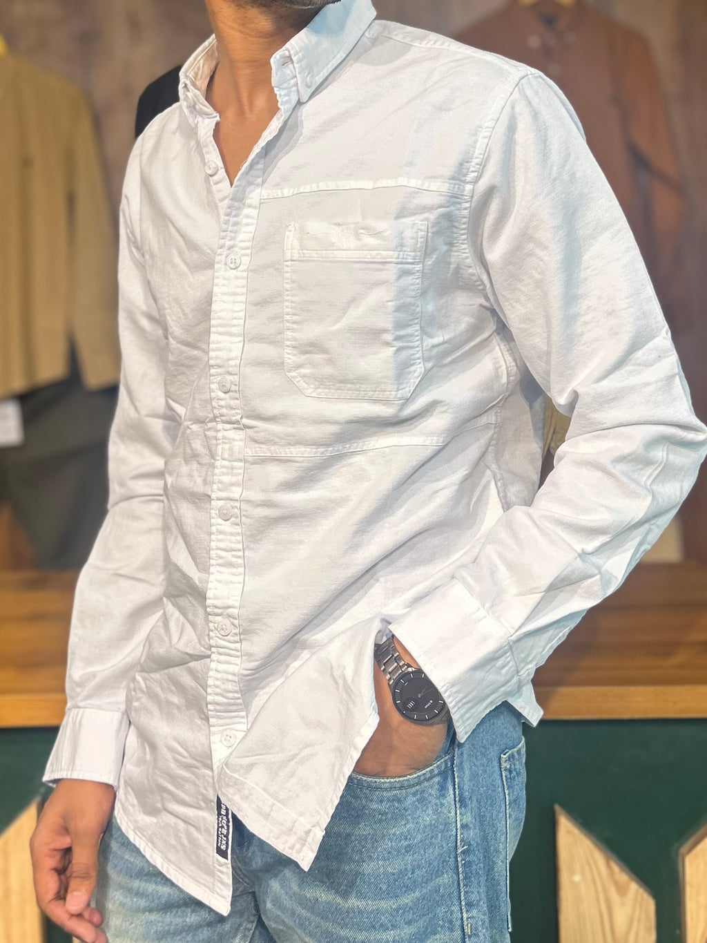 White RFD Denim shirt