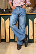 Shaded Bootcut Jeans (Mid Blue)