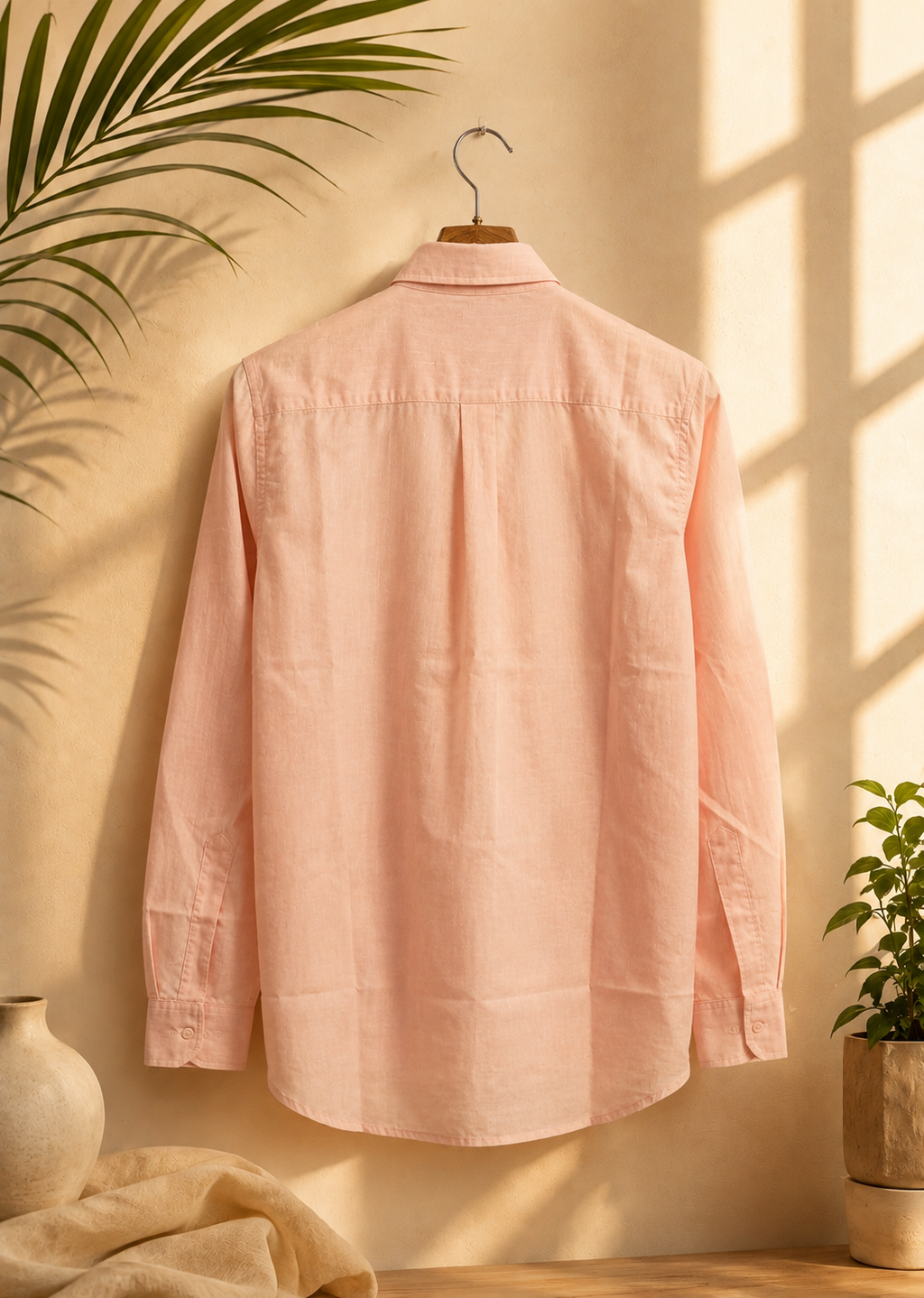 BABY PINK LINEN SHIRT