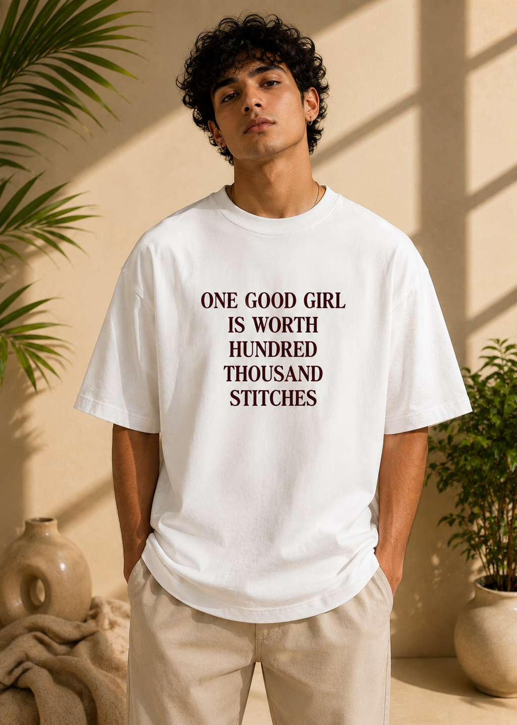 ONE GOOD GIRL IS WORTH HUNDRED THOUSAND STITCHES