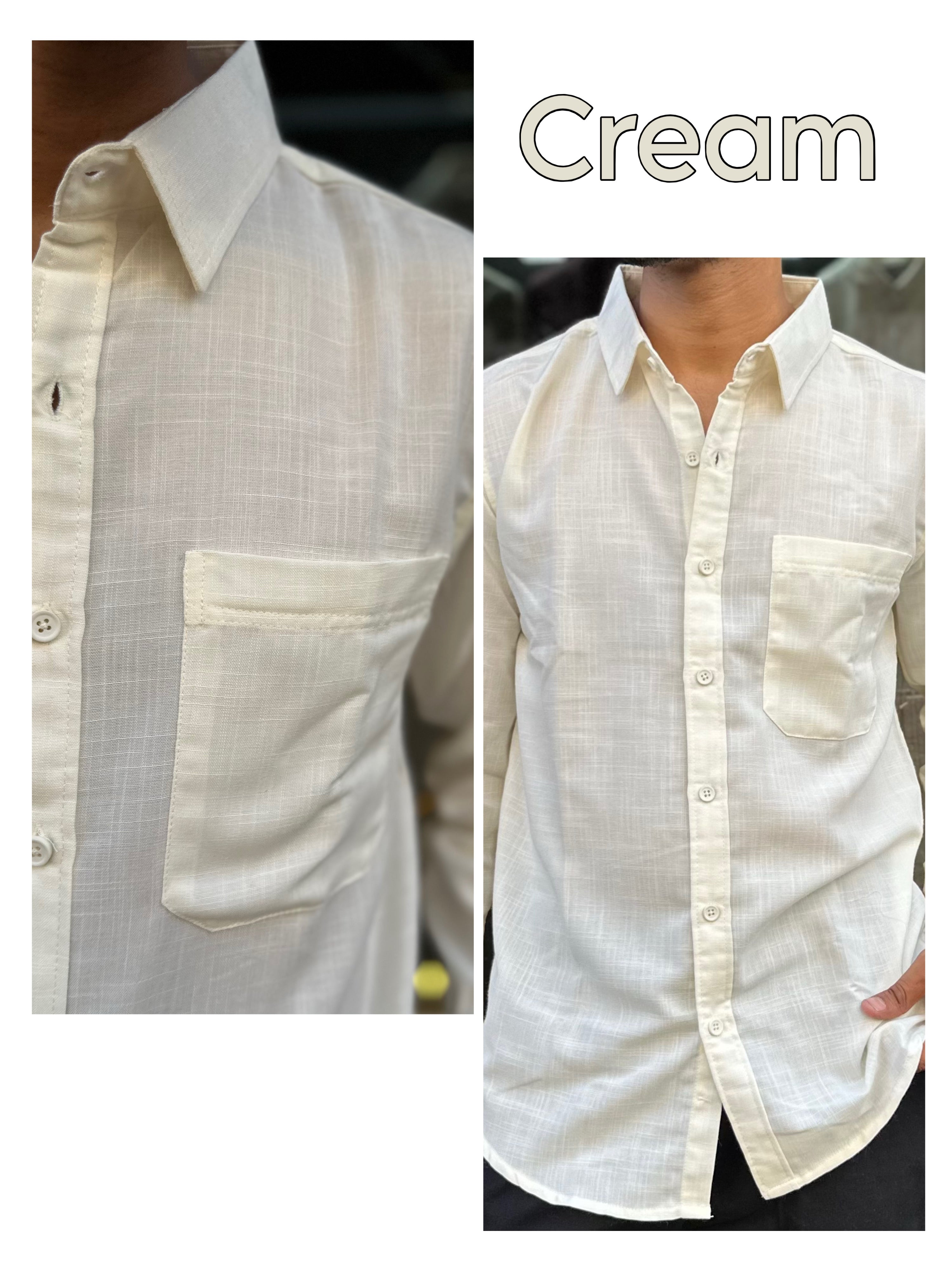 Premium Linen cream Shirt for Men
