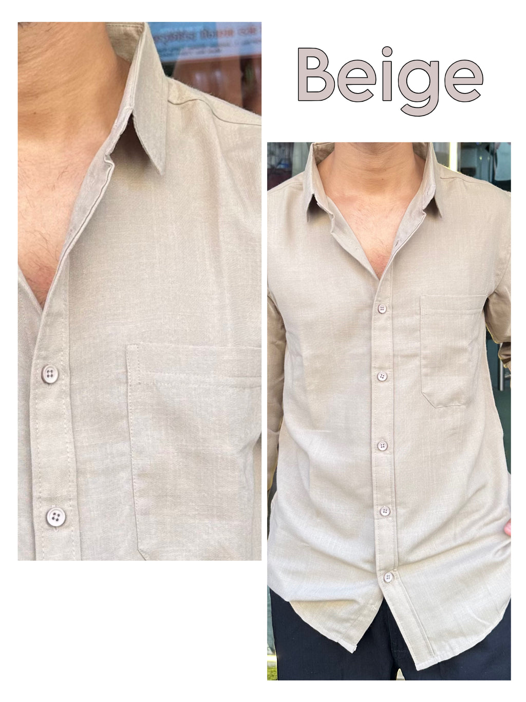 Premium Linen beige Shirt for Men