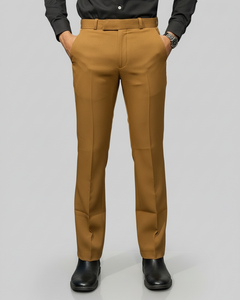 Men Bootcut Bronze Pant, Flared Leg Trouser