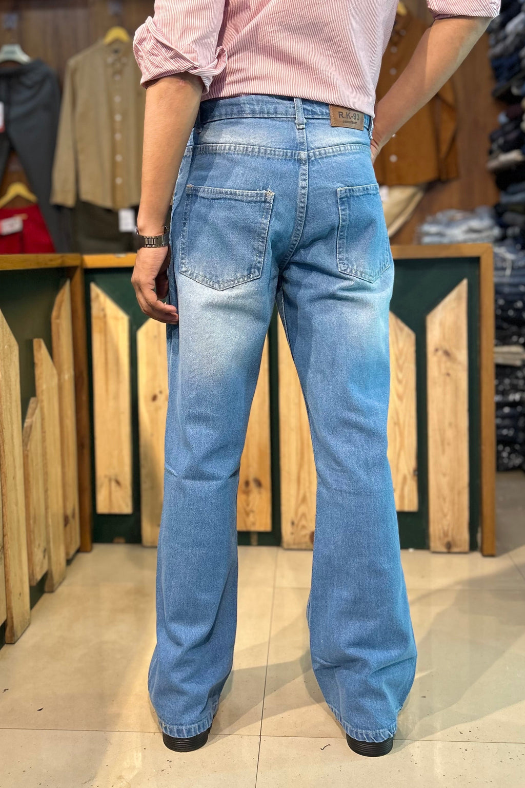 Shaded Bootcut Jeans (Mid Blue)