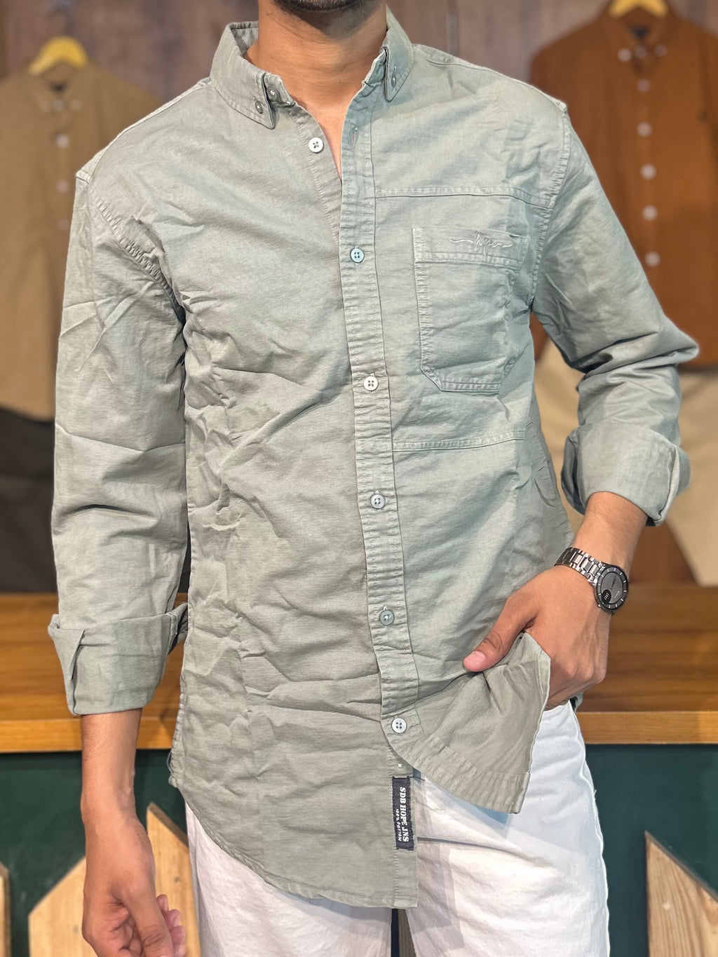 Sea Green RFD Denim shirt