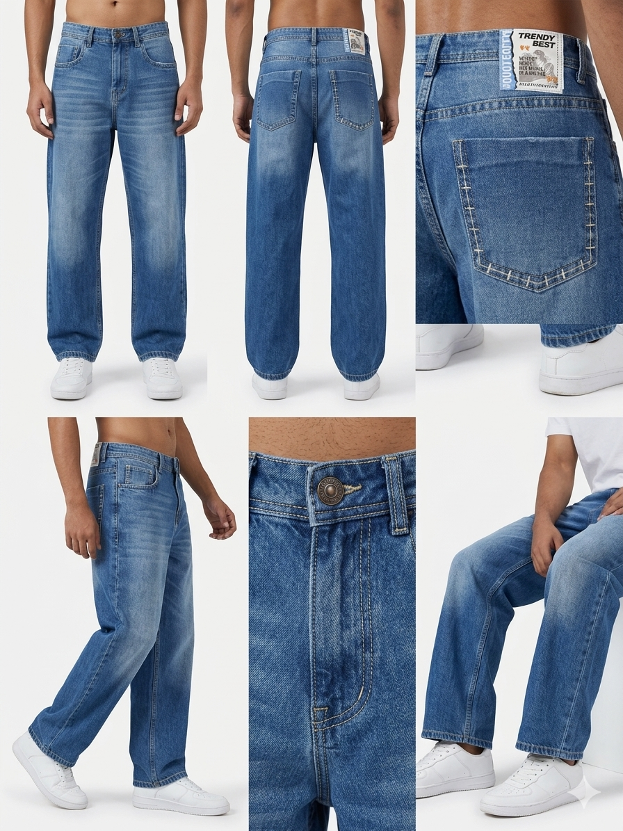 Blue shaded Baggy jeans